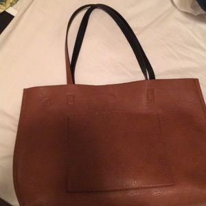 Large Vegan leather reversible tote
